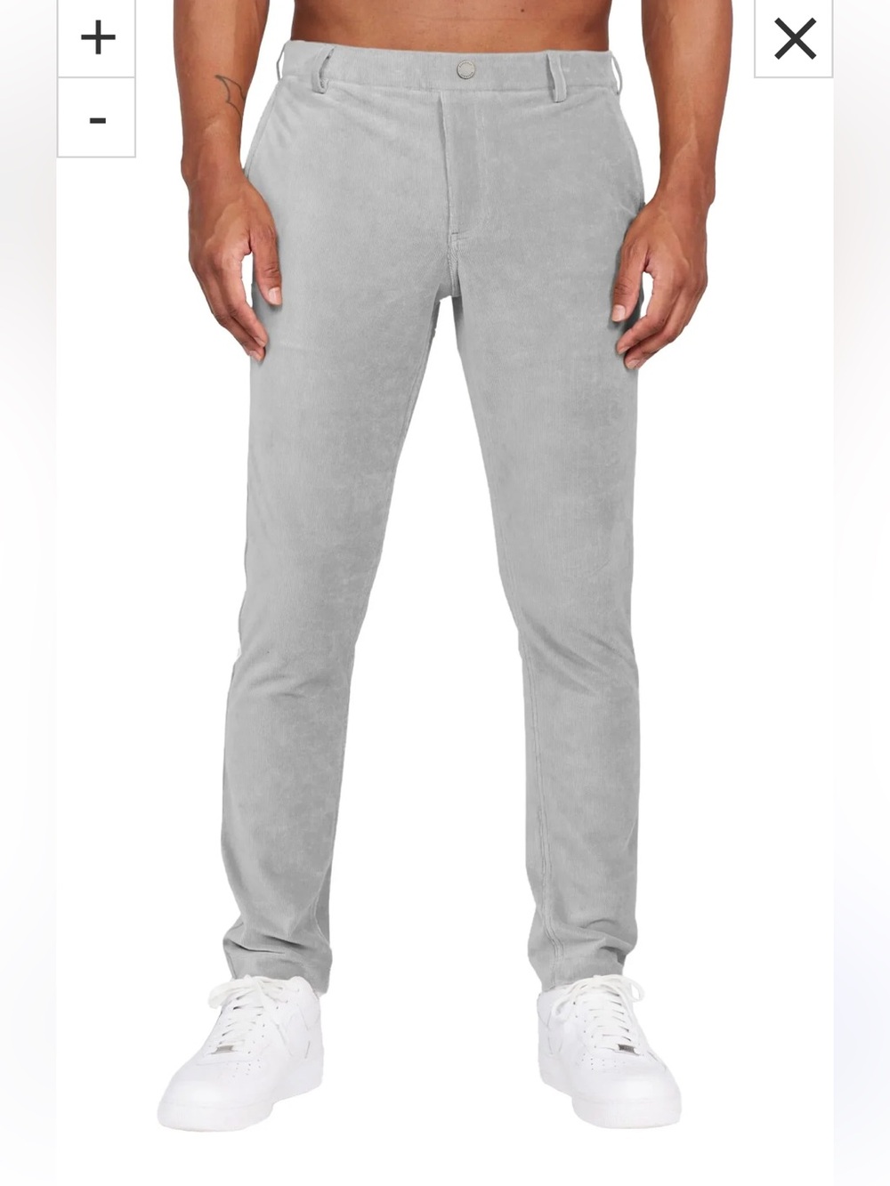 Redvanly Men's Collin’s Grey Corduroy Golf / Athleisure Pants